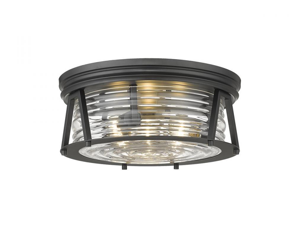 Z-Lite Lighting 491F3-MB Flush Mount Americana - Black