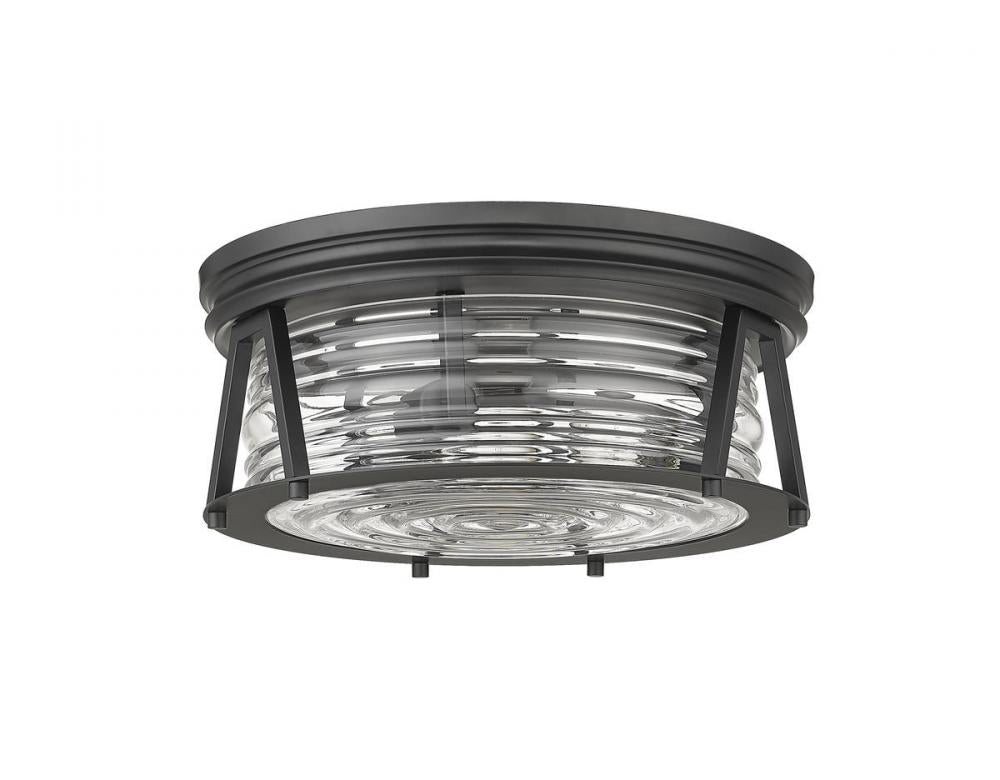 Z-Lite Lighting 491F3-MB Flush Mount Americana - Black