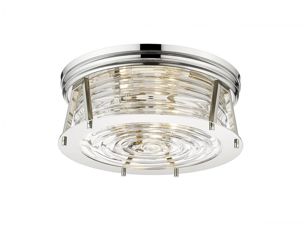 Z-Lite Lighting 491F3-PN Flush Mount Americana - Nickel