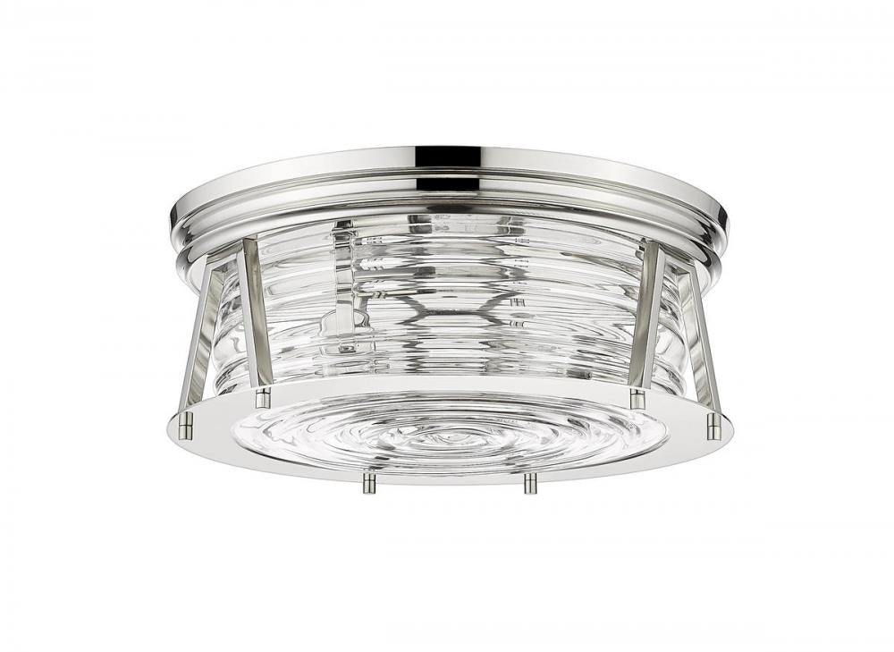 Z-Lite Lighting 491F3-PN Flush Mount Americana - Nickel