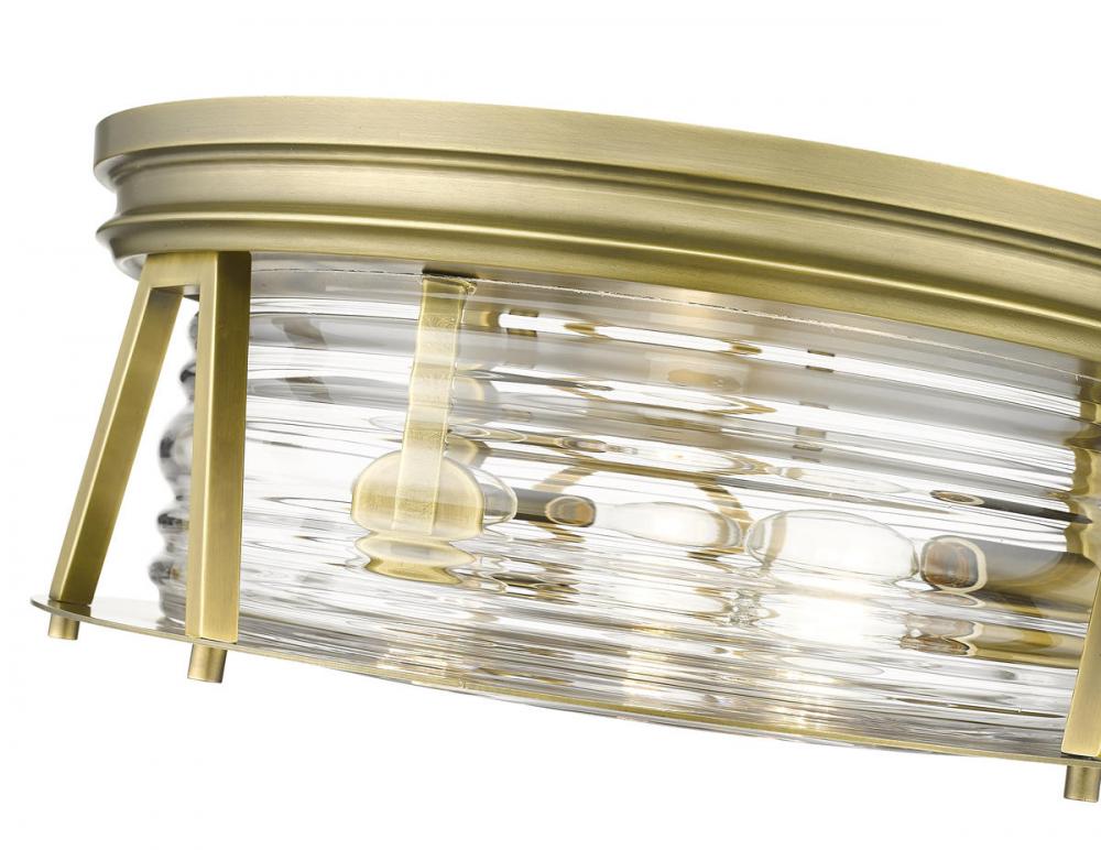 Z-Lite Lighting 491F3-RB Flush Mount Americana - Brass