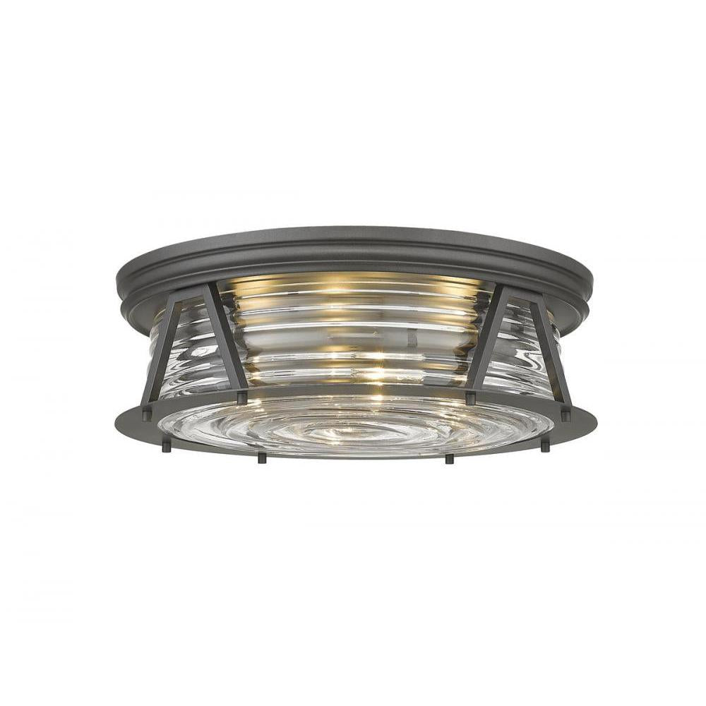 4 Light Flush Mount Light-Clear