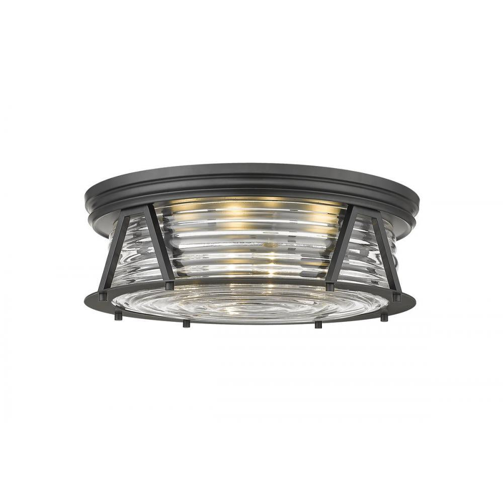 4 Light Flush Mount Light-Clear