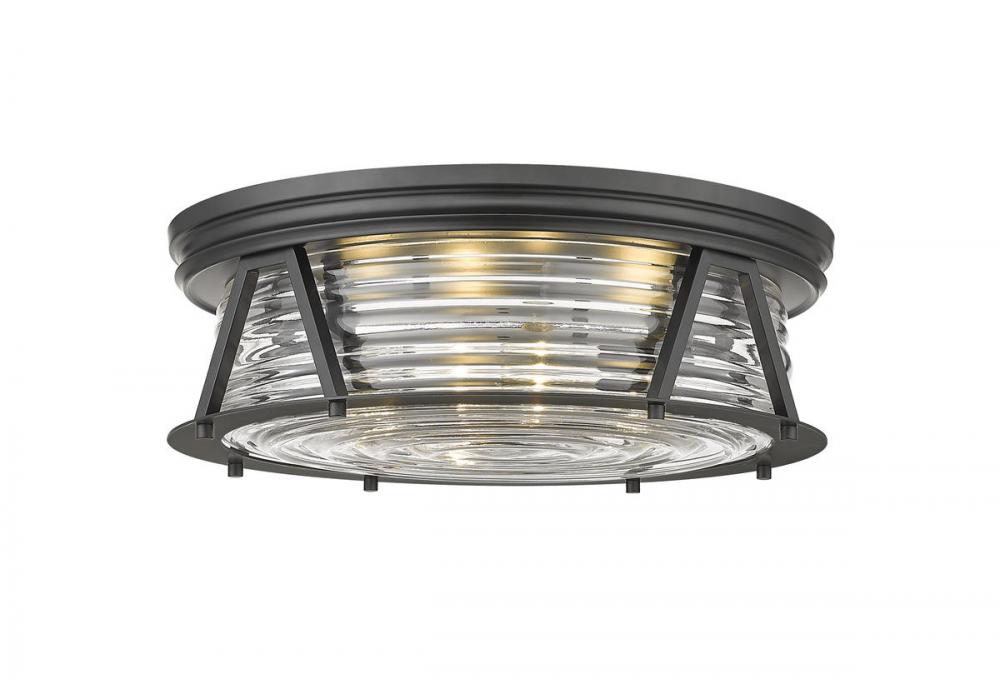 Z-Lite Lighting 491F4-MB Flush Mount Americana - Black