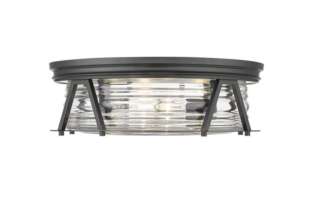 Z-Lite Lighting 491F4-MB Flush Mount Americana - Black