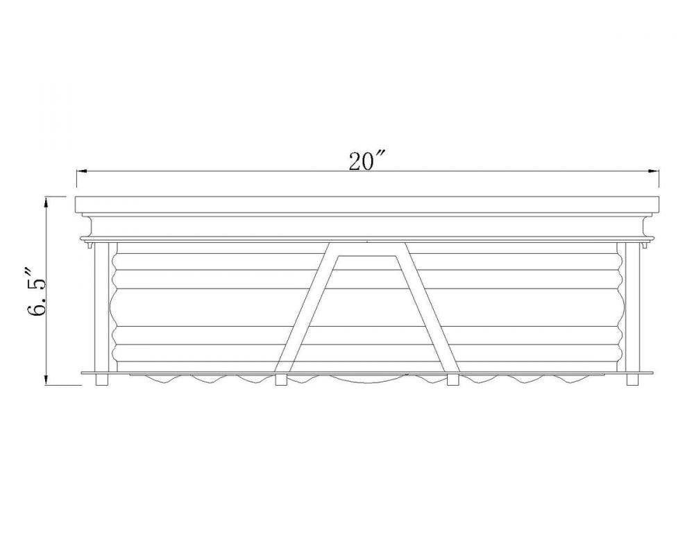 Z-Lite Lighting 491F4-MB Flush Mount Americana - Black