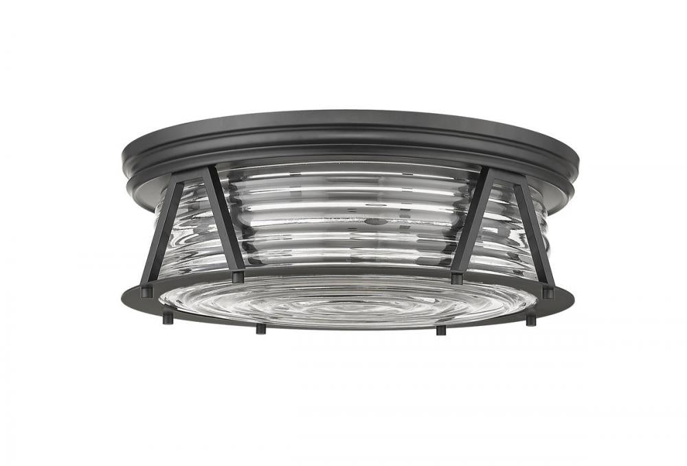 Z-Lite Lighting 491F4-MB Flush Mount Americana - Black