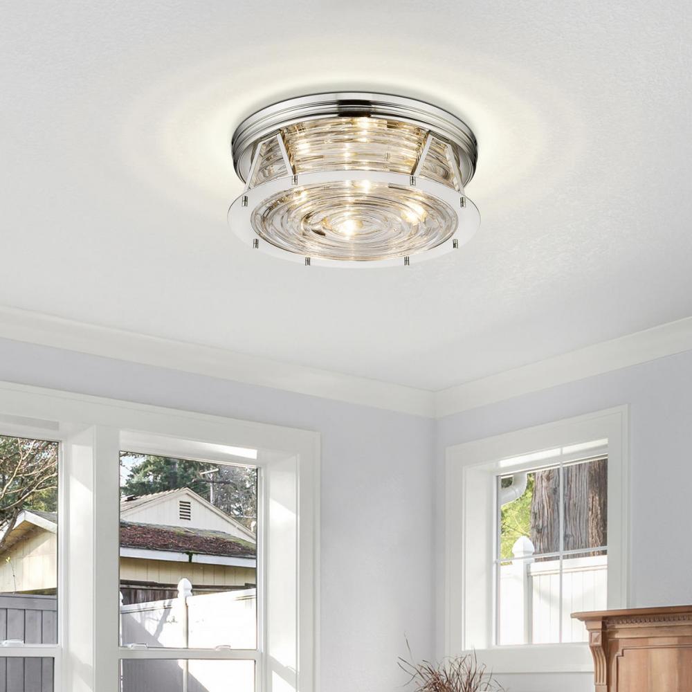 Z-Lite Lighting 491F4-PN Flush Mount Americana - Nickel