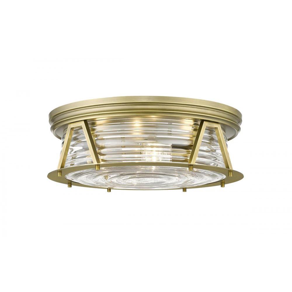 4 Light Flush Mount Light-Clear