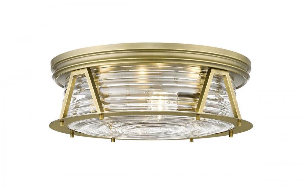 Z-Lite Lighting 491F4-RB Flush Mount Americana - Brass