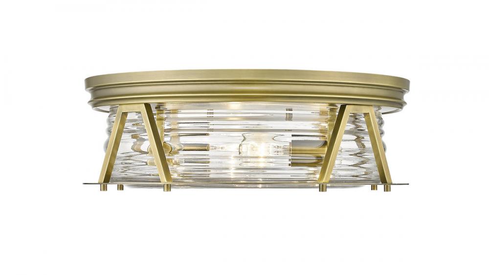 Z-Lite Lighting 491F4-RB Flush Mount Americana - Brass