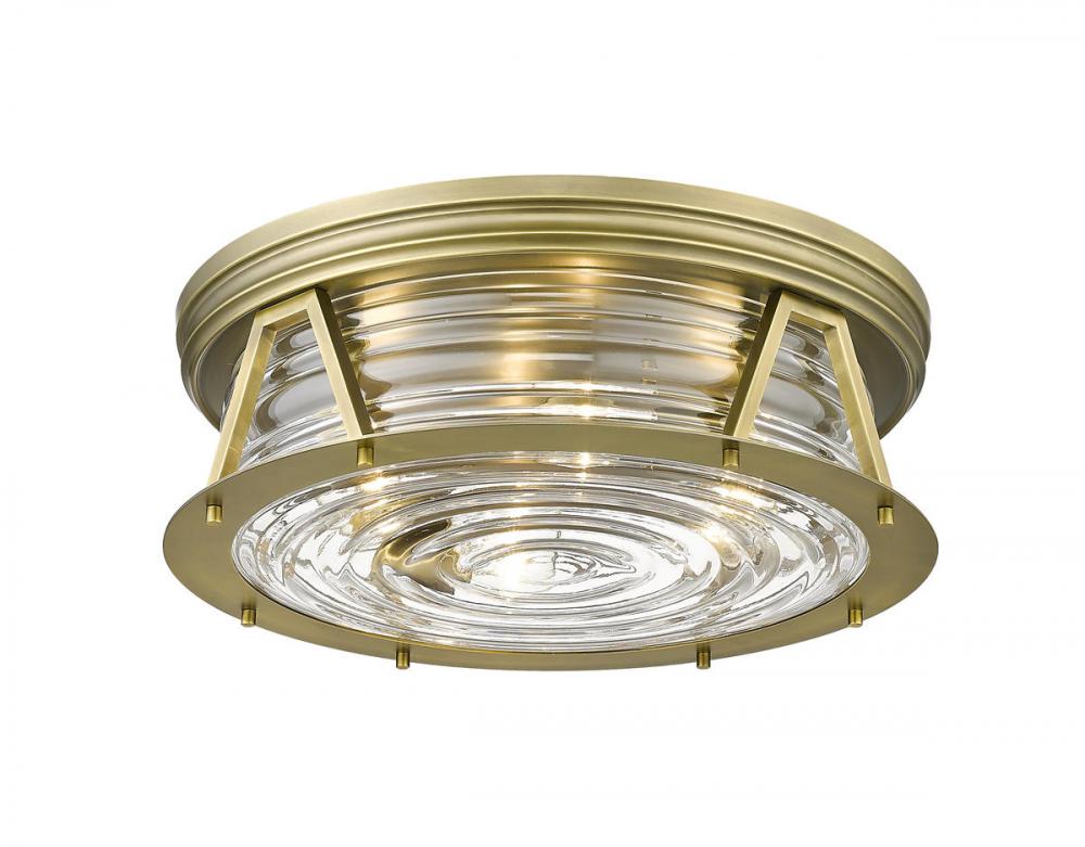 Z-Lite Lighting 491F4-RB Flush Mount Americana - Brass