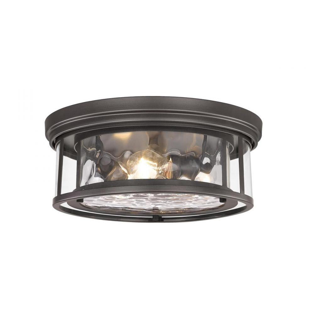 3 Light Flush Mount Light-Inner Clear Water & Outer Clear