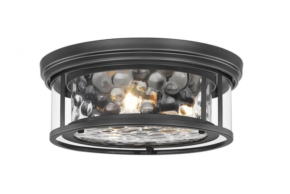 Z-Lite Lighting 493F3-MB Flush Mount Americana - Black