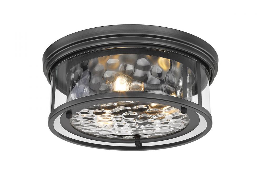 Z-Lite Lighting 493F3-MB Flush Mount Americana - Black