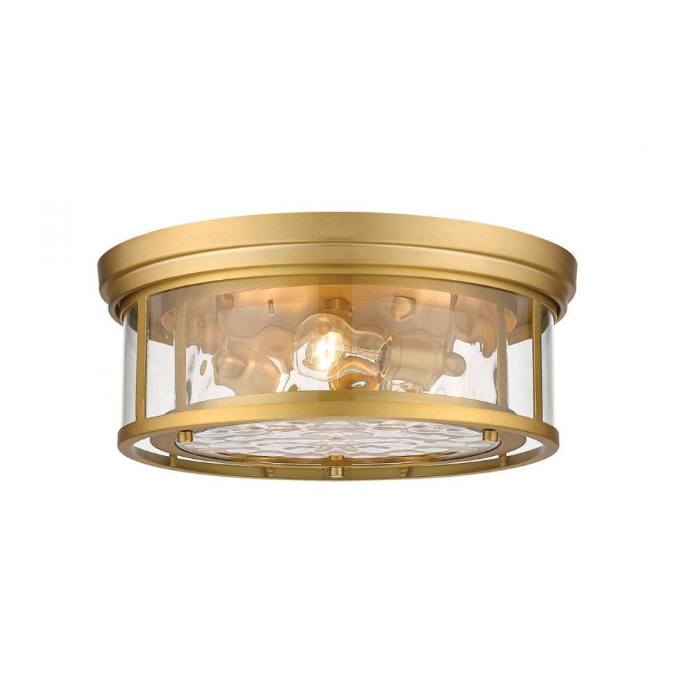 3 Light Flush Mount Light-Inner Clear Water & Outer Clear
