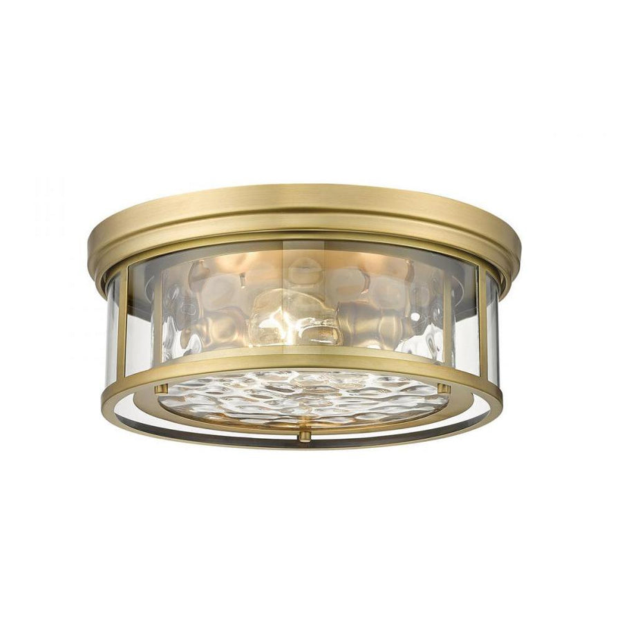 3 Light Flush Mount Light-Inner Clear Water & Outer Clear