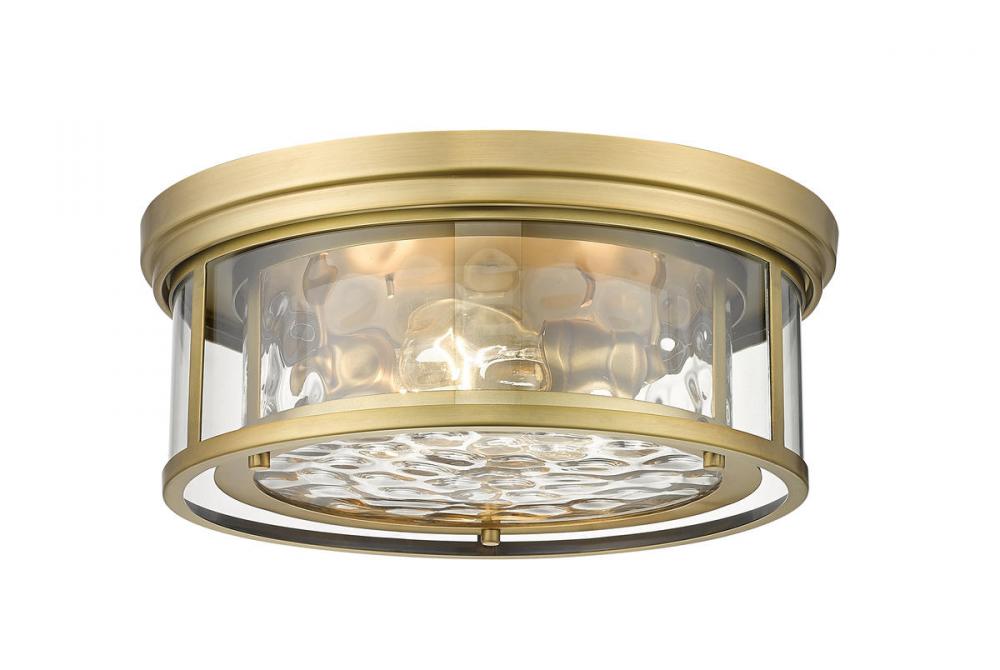 Z-Lite Lighting 493F3-RB Flush Mount Americana - Brass