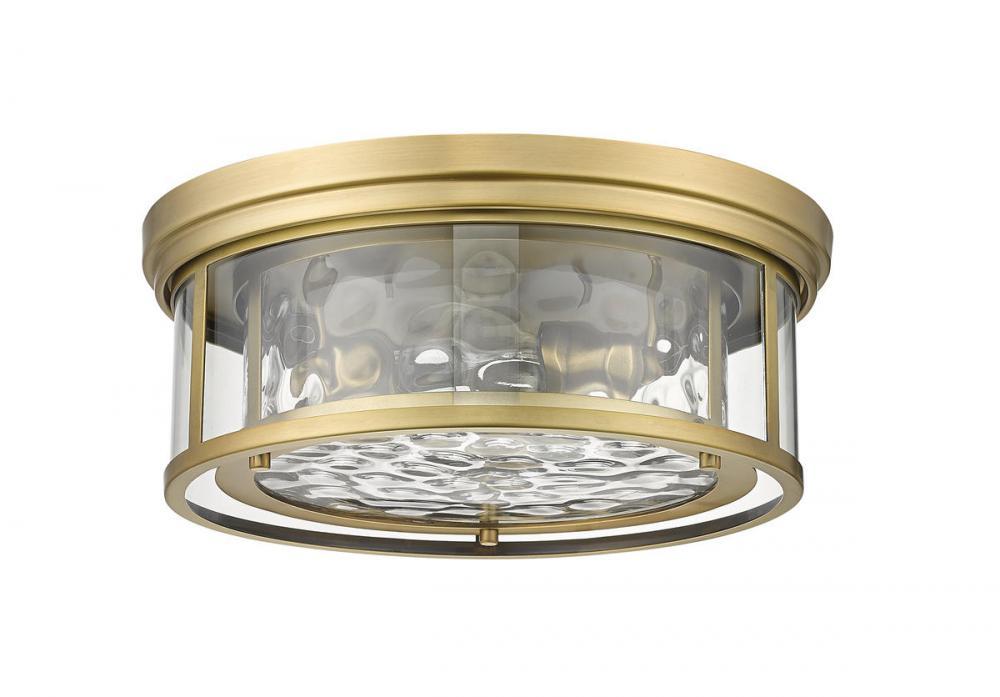 Z-Lite Lighting 493F3-RB Flush Mount Americana - Brass