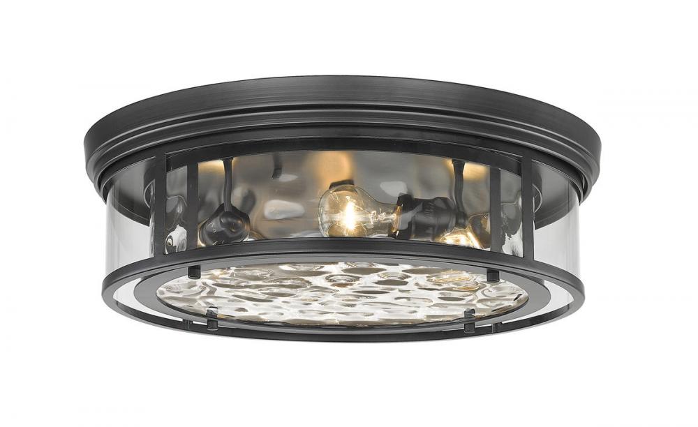 Z-Lite Lighting 493F4-MB Flush Mount Americana - Black