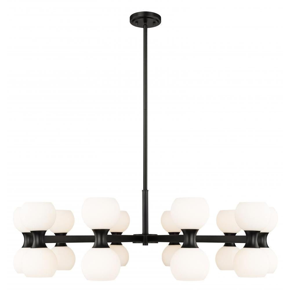 20 Light Chandelier-Matte Opal