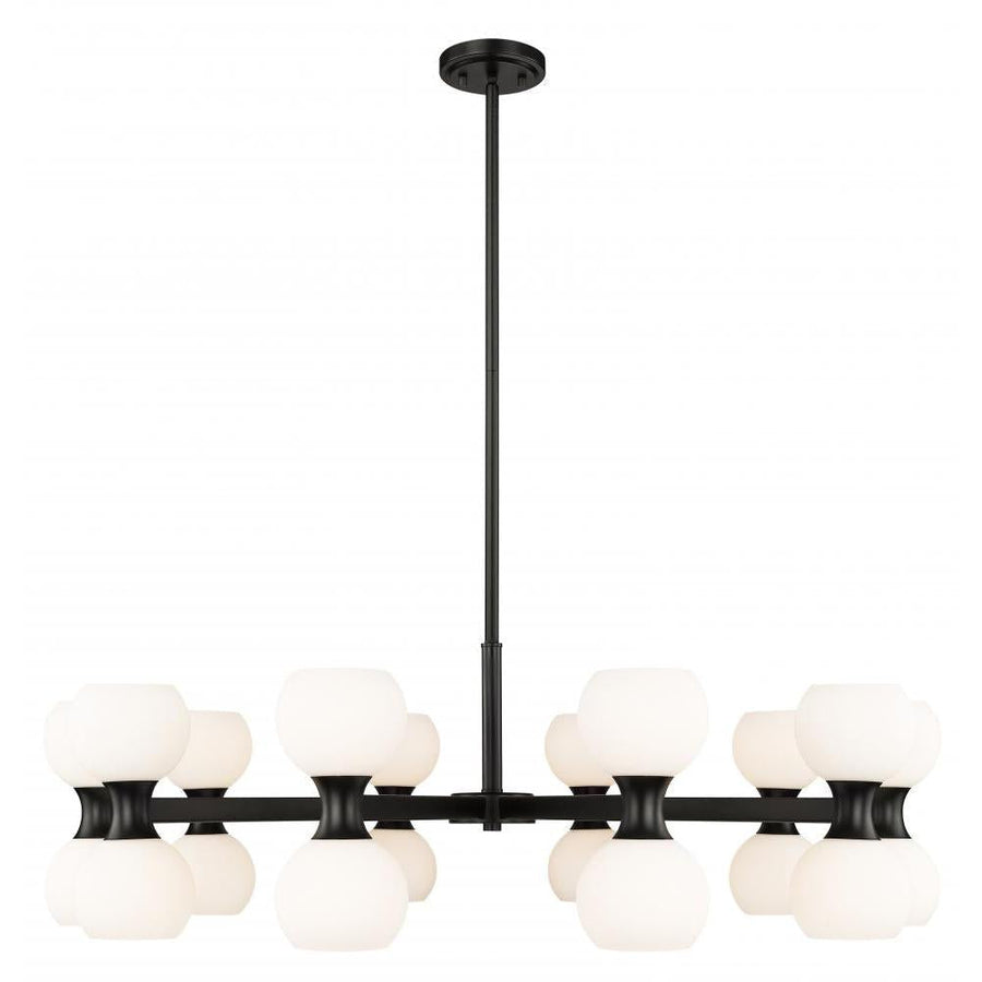 20 Light Chandelier-Matte Opal