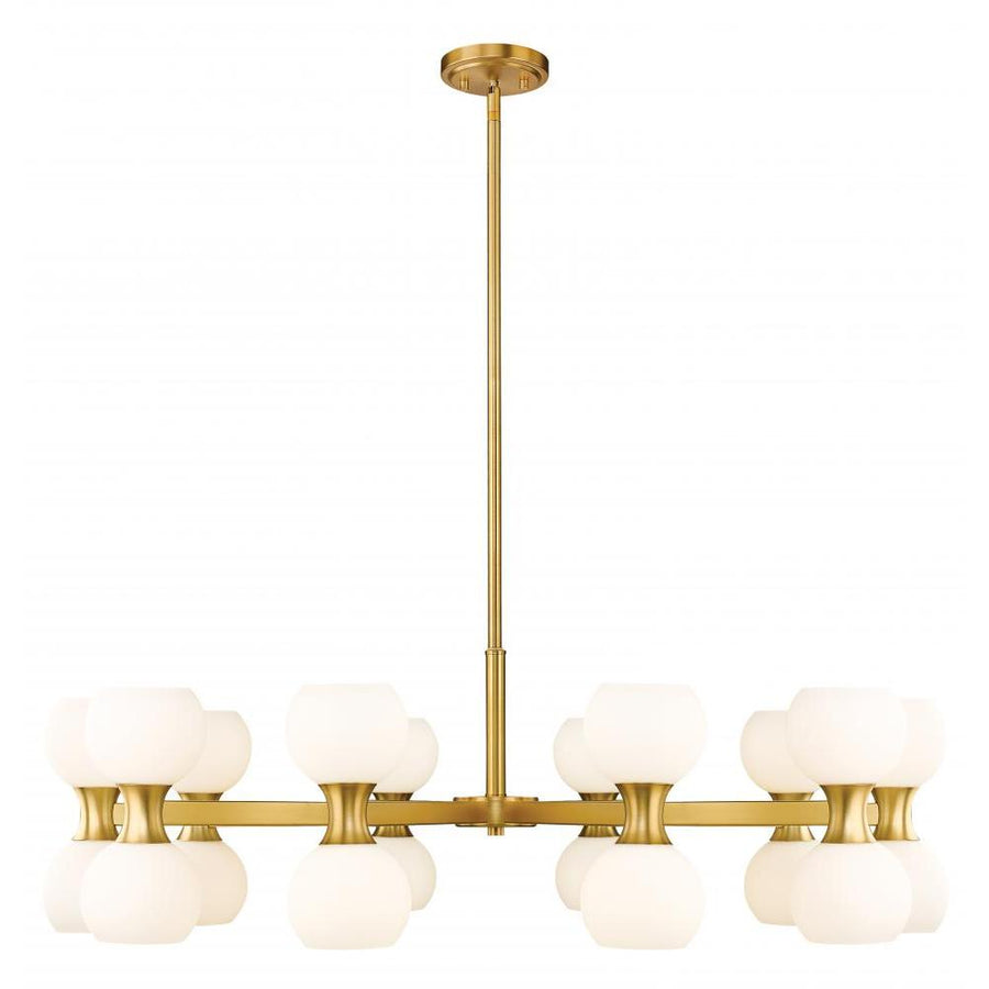 20 Light Chandelier-Matte Opal