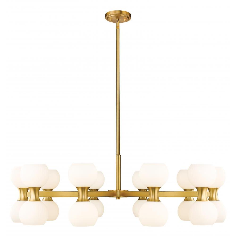 20 Light Chandelier-Matte Opal