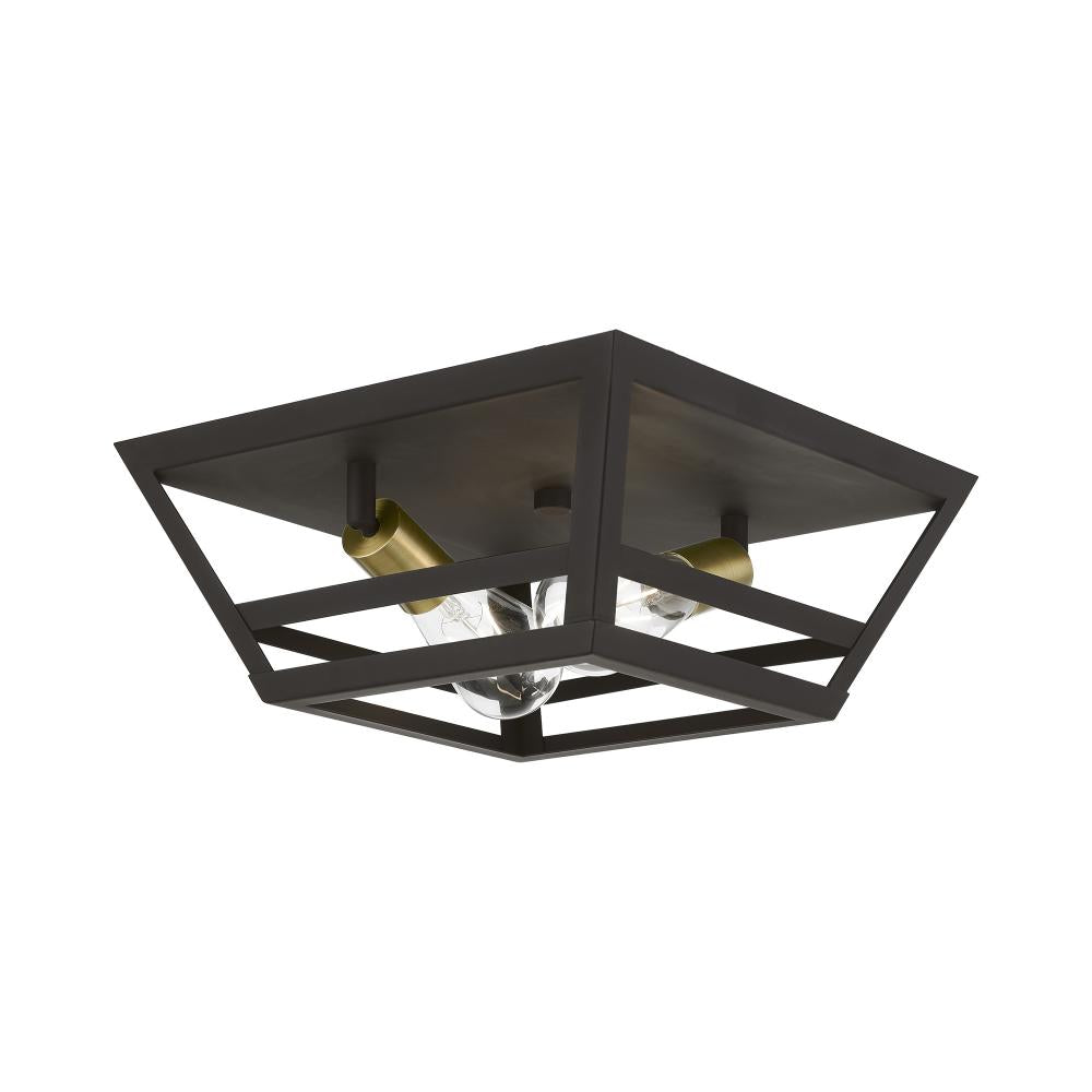 Livex Lighting 49560-07 Flush Mount Traditional - Bronze