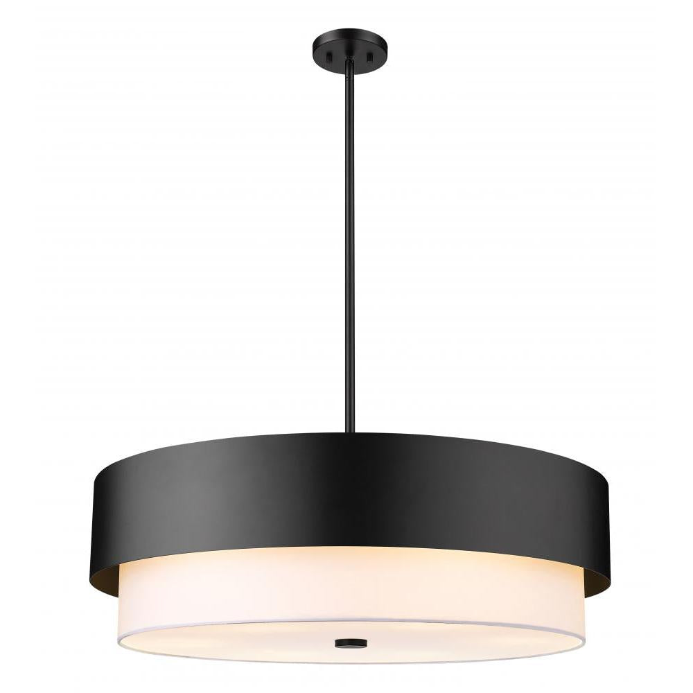 6 Light Chandelier-White