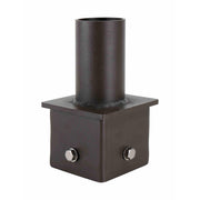 4 in. Square Pole Mount with 2-3/8 in. O.D. Tenon - Dark Bronze (6-Pack)