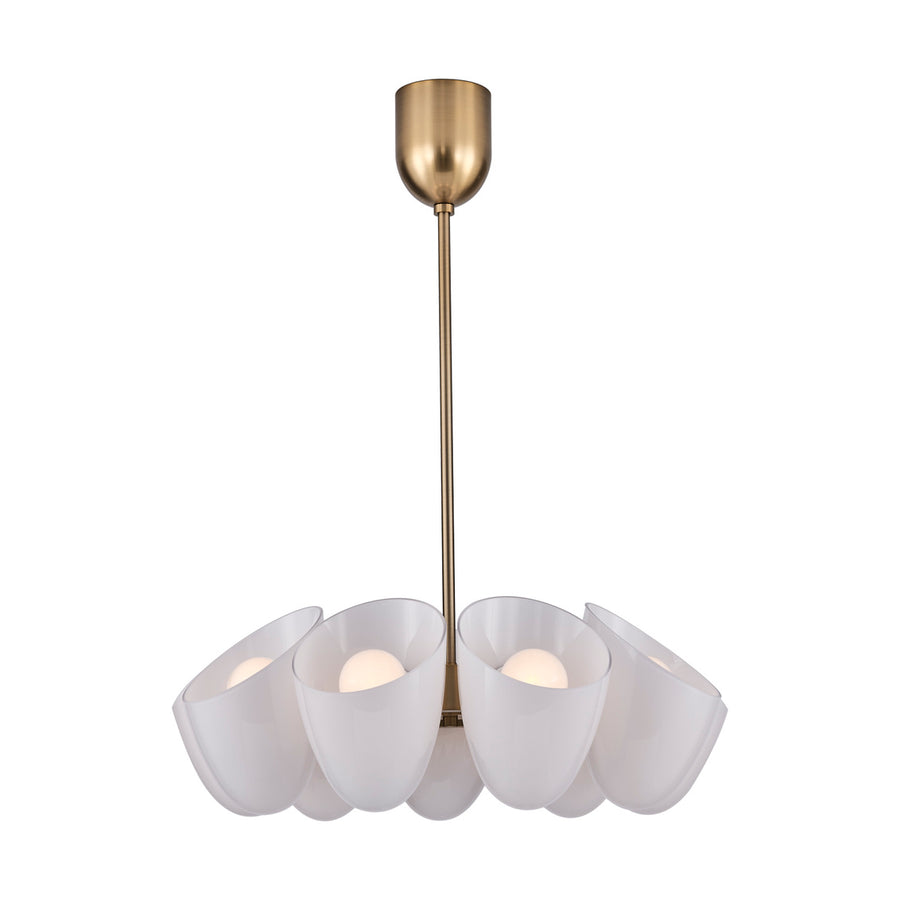 Cocoon 28-in 9 Light (40-watt) Winter Brass Chandelier