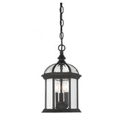 Kensington 3-Light Outdoor Hanging Lantern in Textured Black