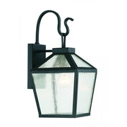 Woodstock 1-Light Outdoor Wall Lantern in Black