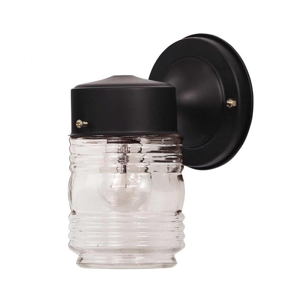 Exterior Collections 1-Light Outdoor Wall Lantern in Black