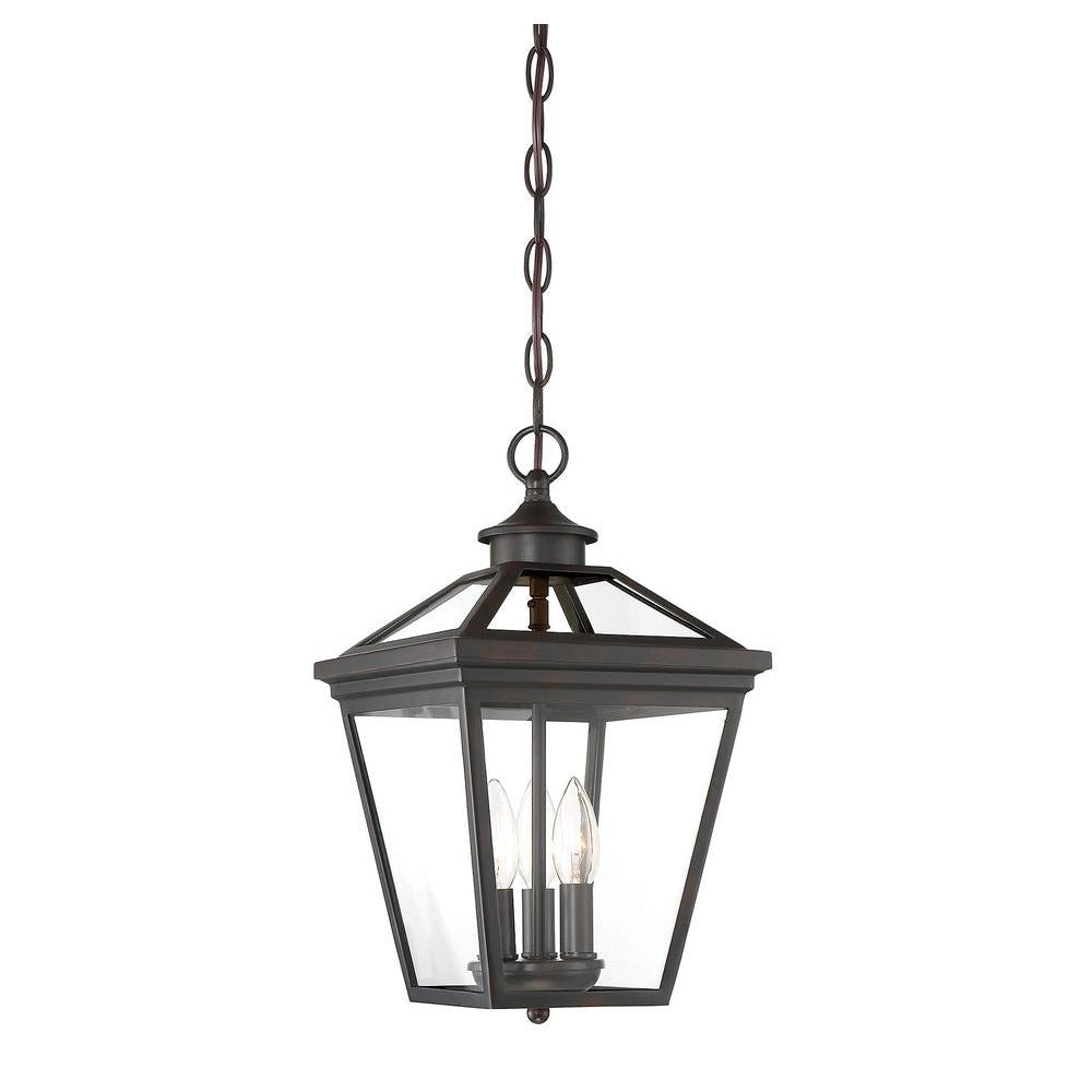 Ellijay 3-Light Outdoor Hanging Lantern in English Bronze