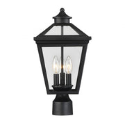 Ellijay 3-Light Outdoor Post Lantern in Black