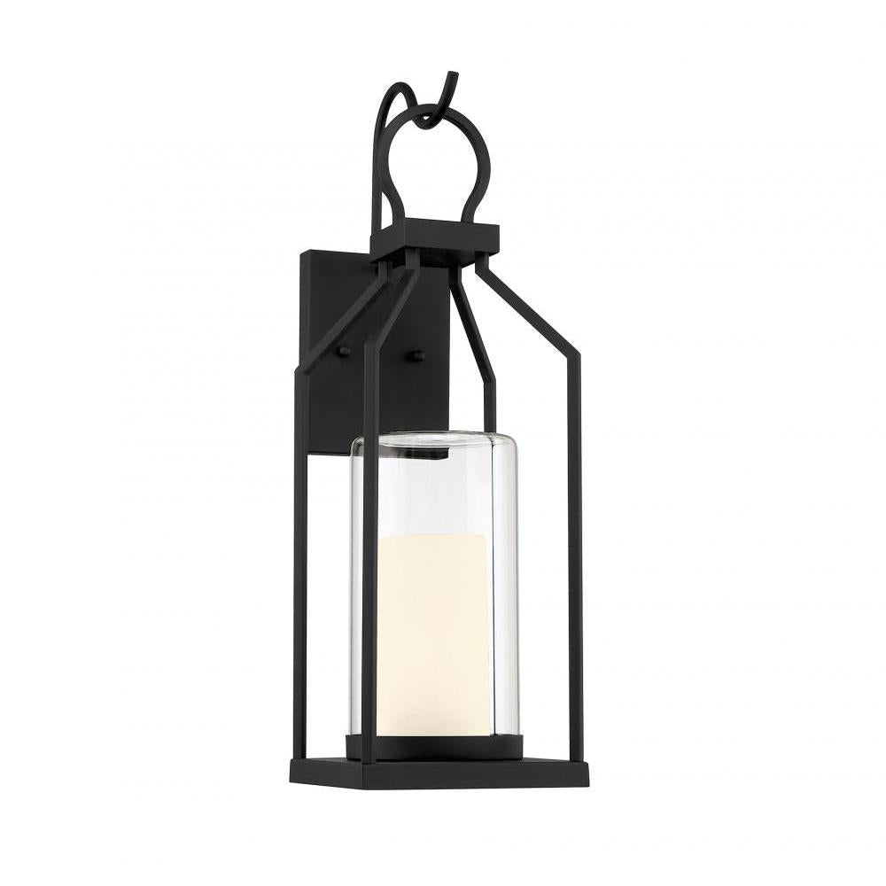 Hamilton 1-Light Outdoor Wall Lantern in Matte Black