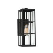 Ericson 1-Light Outdoor Wall Lantern in Matte Black
