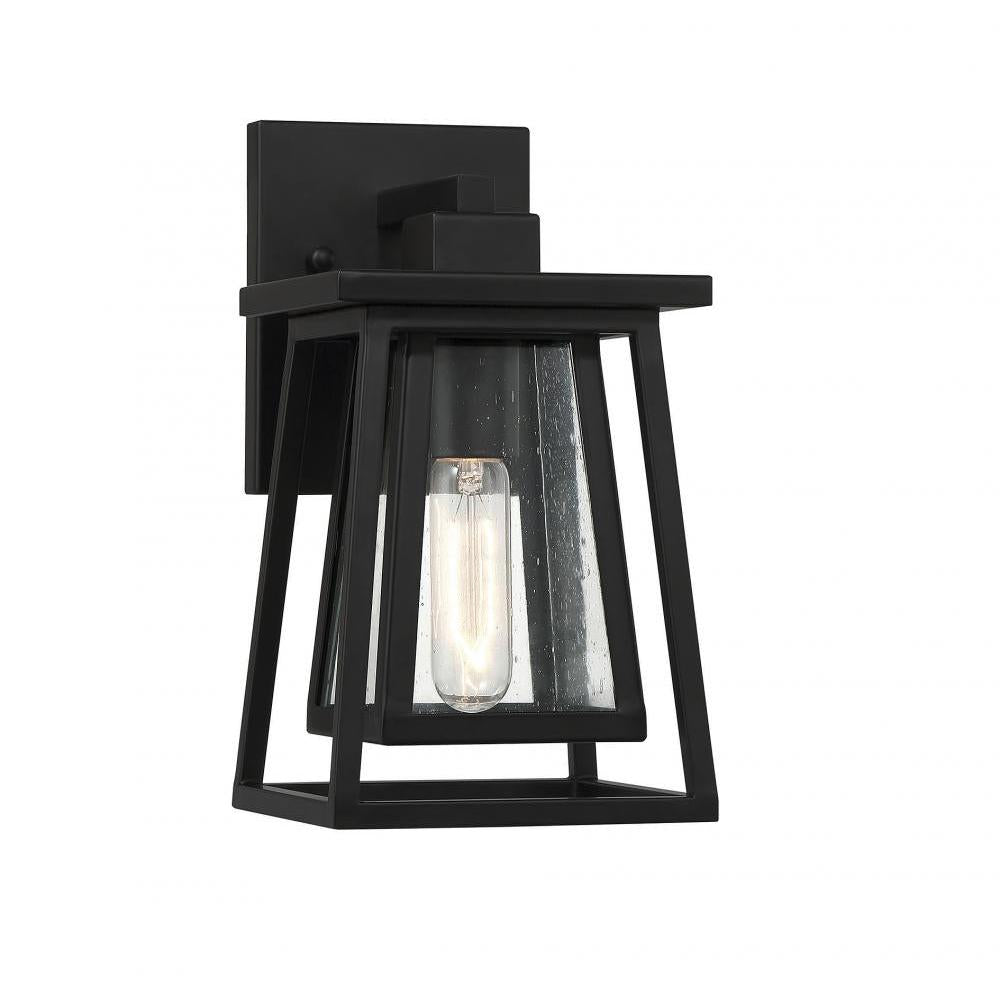 Denver 1-Light Outdoor Wall Lantern in Matte Black
