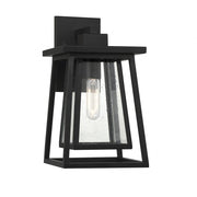 Denver 1-Light Outdoor Wall Lantern in Matte Black