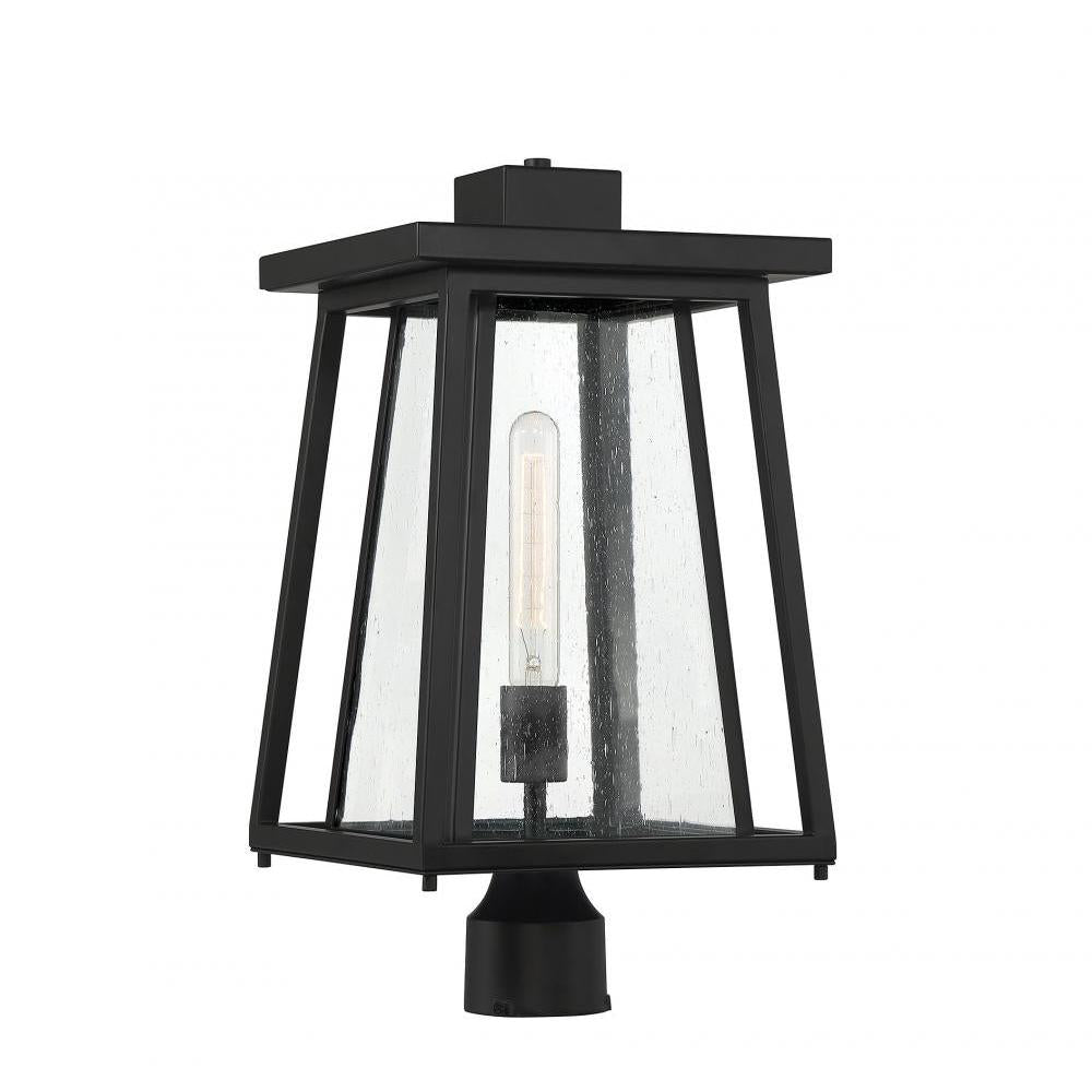 Denver 1-Light Outdoor Post Lantern in Matte Black