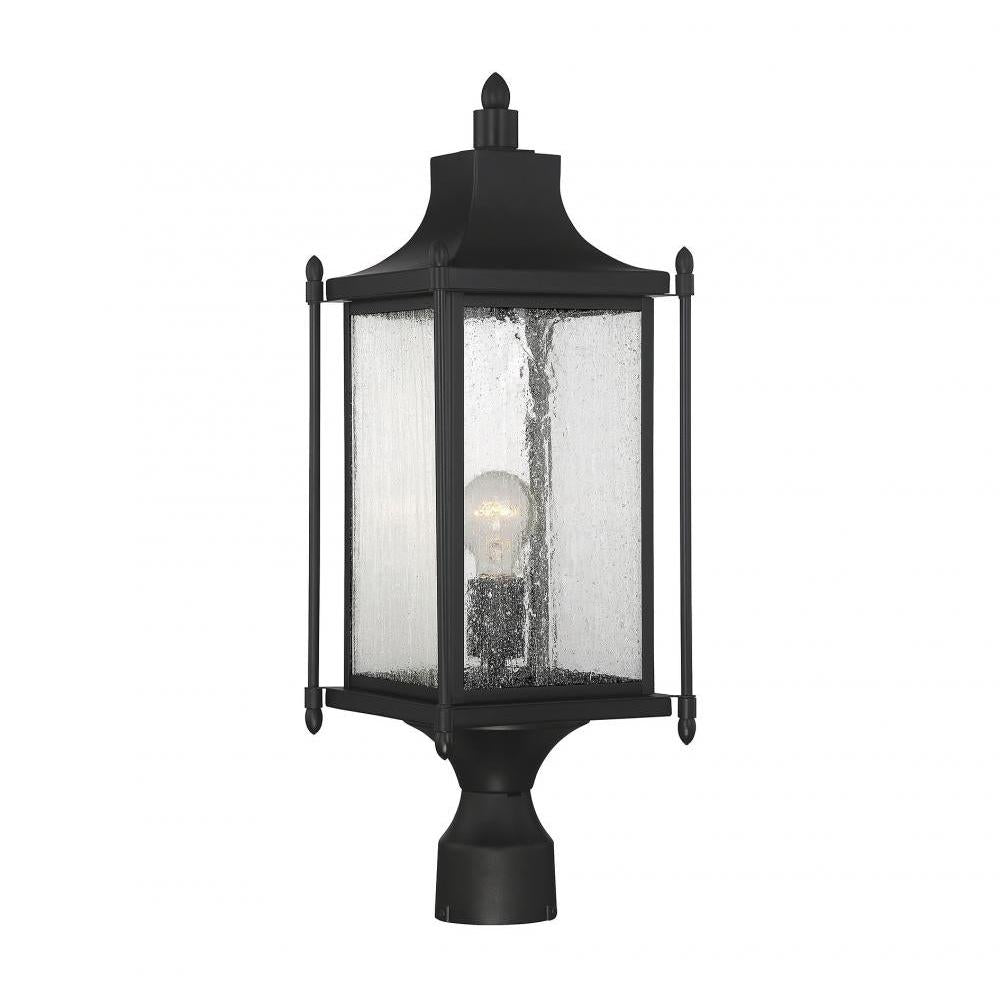 Dunnmore 1-Light Outdoor Post Lantern in Black
