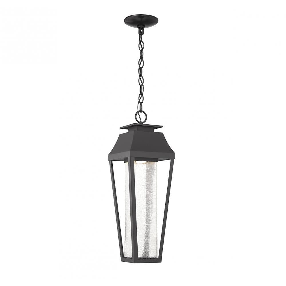 Brookline LED Outdoor Dark Sky Hanging Lantern in Matte Black