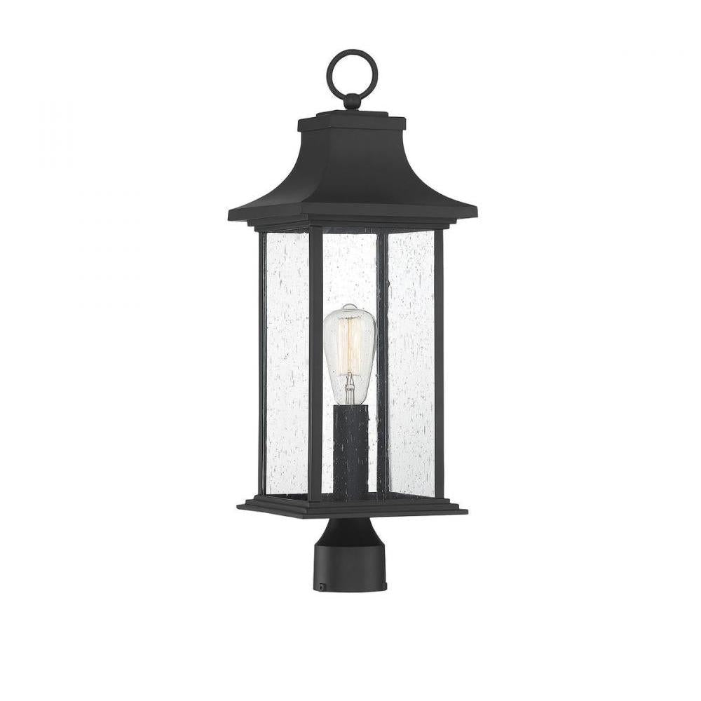 Hancock 1-Light Outdoor Post Lantern in Matte Black