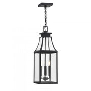 Emery 3-Light Outdoor Hanging Lantern in Matte Black