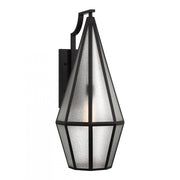 Peninsula 1-Light Outdoor Wall Lantern in Matte Black