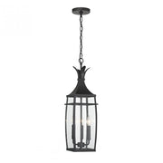Montpelier 3-Light Outdoor Hanging Lantern in Matte Black