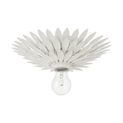 Crystorama Broche 500-MT – 11 Inch – 1 Light – Semi Flush Mount Light – Matte White – Damp Rated