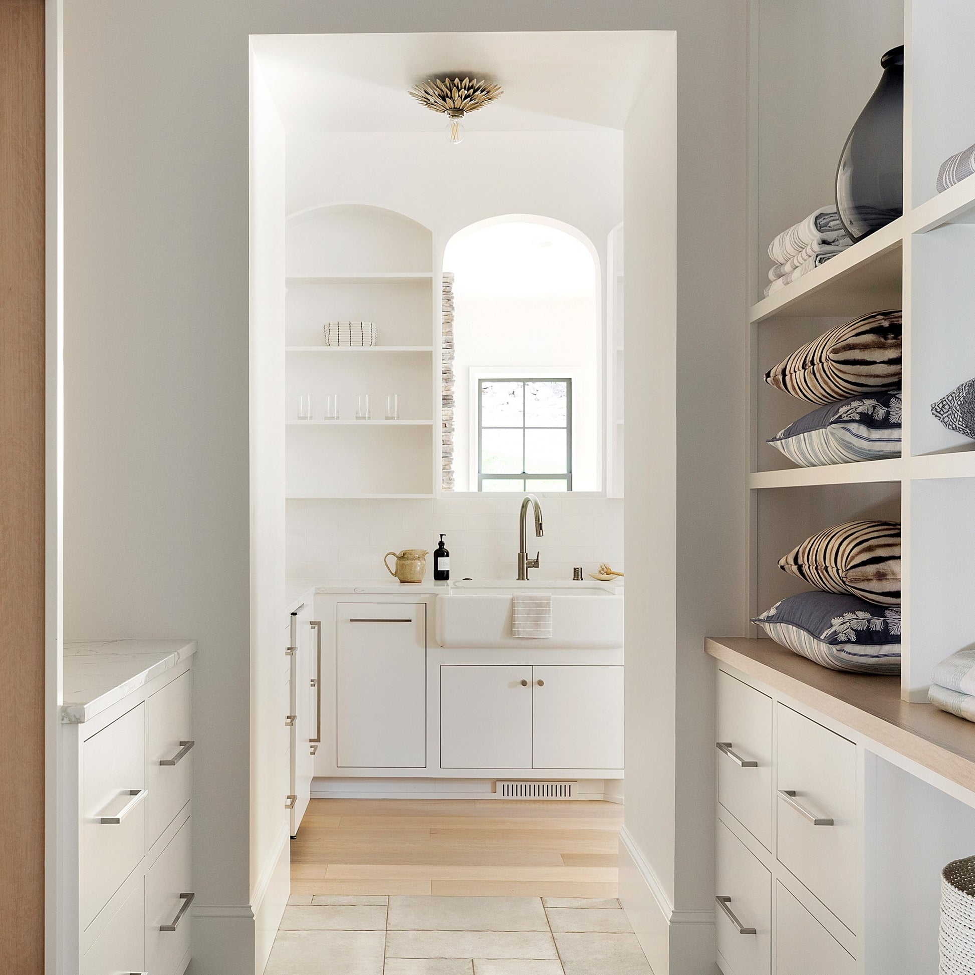 Crystorama Broche 500-SA – 11 Inch – 1 Light – Semi Flush Mount Light – Antique Silver – Damp Rated